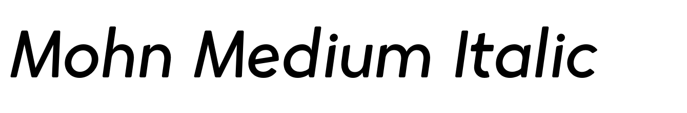 Mohn Medium Italic